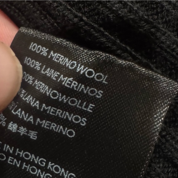 Anthropologie Maeve Ricki Merino Wool Black Turtleneck Sweater Women’s Small - Picture 4 of 5